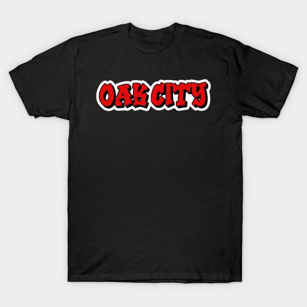 Oak City Raleigh Durham Chapel Hill City of Oaks 919 Area Code T-Shirt by markz66